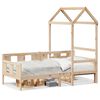 vidaXL Sof&aacute;-cama com telhado 80x200 cm madeira de pinho maci&ccedil;a