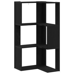 vidaXL Estante 3 n&iacute;veis 50 x 50 x 102 cm Carvalho Preto