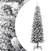 vidaXL &Aacute;rvore de Natal artificial fina com neve PVC e PE 180 cm
