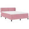 vidaXL Cama Box com colch&atilde;o com cabeceira Rosa 160 x 200 cm Veludo