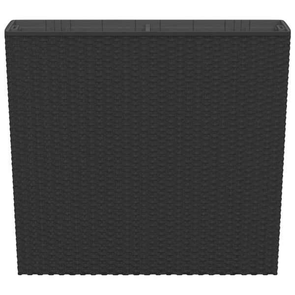 vidaXL Vaso com interior remov&iacute;vel 12 / 44 L vime PP antracite