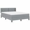 vidaXL Cama Box com colch&atilde;o Cinzento-claro 200 x 160 cm Poli&eacute;ster