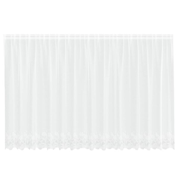 vidaXL Cortina de Renda com cortinas Branco 140 x 400 cm Poli&eacute;ster