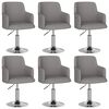 vidaXL Cadeiras de jantar 6 pcs tecido cinzento-escuro