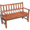 vidaXL Banco de jardim 120 cm madeira de ac&aacute;cia maci&ccedil;a