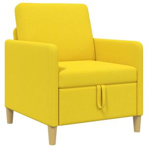 vidaXL Sofa com Armazenamento Amarelo Claro 72 x 78 x 87 cm Poli&eacute;ster