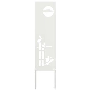 vidaXL Tela de Privacidade para Jardim Fretwork Branco 32 x 140 cm