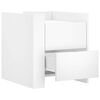 vidaXL Mesa cabeceira 45x50x50 cm derivados de madeira branco
