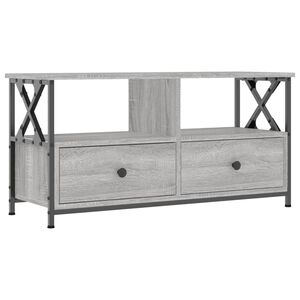 vidaXL M&oacute;vel de TV 90x33x45 cm derivados de madeira/ferro cinza sonoma