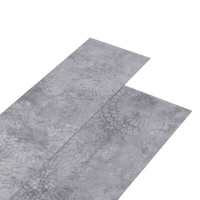 vidaXL Tábuas soalho PVC não-autoadesivo 5,26 m² 2 mm cinzento cimento