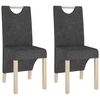 vidaXL Cadeiras de jantar 2 pcs camur&ccedil;a artificial cinzento