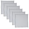 vidaXL Almofadas de assento de jardim 6 pcs 45x45x2 cm cinzento-claro