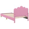 vidaXL Estrutura de Cama Infantil com Cabeceira Rosa 90 x 190 cm