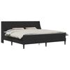 vidaXL Estrutura de cama com colch&atilde;o Preto 180 x 200 cm Veludo