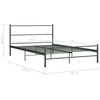 vidaXL Estrutura de cama metal 160x200 cm cinzento