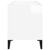 vidaXL Arm&aacute;rio p/ discos 74,5x38x48 cm deriv. madeira branco brilhante