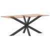 vidaXL P&eacute; de mesa de jantar em formato de aranha, antracite, 150x78x(72-73) cm, a&ccedil;o