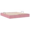 vidaXL Cama com Armazenamento com colch&atilde;o Rosa 180 x 200 cm Veludo