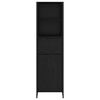 vidaXL Gabinete de Livros com gaveta Carvalho Preto 43 x 36 x 150.5 cm
