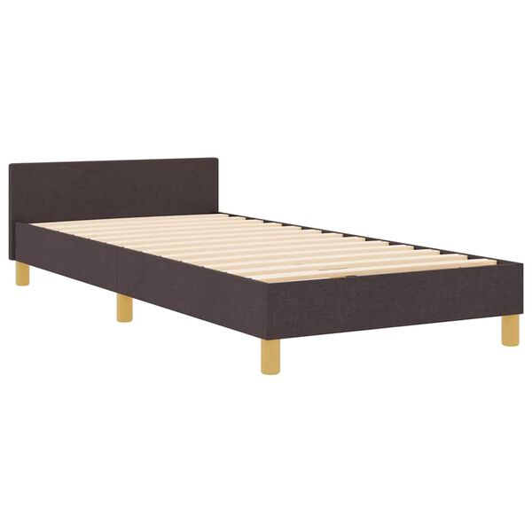 vidaXL Estrutura da Cama Castanho escuro 90 x 190 cm tecido