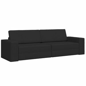 vidaXL Sof&aacute;-Cama Preto 245 x 78 x 77 cm tecido