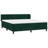 vidaXL Cama com molas/colch&atilde;o 160x200 cm veludo verde-escuro