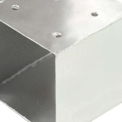 vidaXL Bases para poste em forma T 4 pcs 101x101 mm metal galvanizado