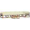 vidaXL Conjunto de Sof&aacute;s para Exterior 7 pcs Natural e Creme