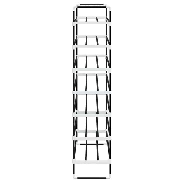 vidaXL Sapateira com 7 prateleiras metal e pl&aacute;stico preto