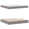 vidaXL Cama com arruma&ccedil;&atilde;o e colch&atilde;o Cinzento-acastanhado 200 x 200 cm