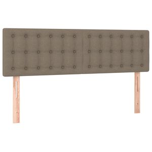 vidaXL Cabeceiras cinzento-acastanhado 144x5x78/88 cm tecido