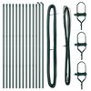 vidaXL Postes de Cerca 13 pcs Verde Ø32mm 170 cm Aço galvanizado