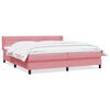 vidaXL Cama com molas/colch&atilde;o 180x210 cm veludo Rosa