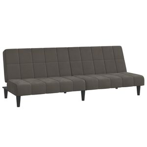 vidaXL Sof&aacute;-cama de 2 lugares veludo cinzento-escuro