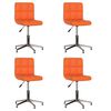vidaXL Cadeiras de jantar girat&oacute;rias 4 pcs couro artificial laranja