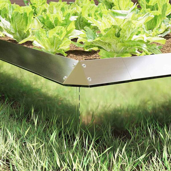 vidaXL Cerca de Caracol 4 pcs Prateado 13,5 x 13,5 x 25 cm