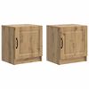vidaXL Arm&aacute;rio de Cabeceira 2 pcs Carvalho Arttisan 43 x 34,5 x 47 cm