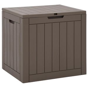 vidaXL Caixa de arruma&ccedil;&atilde;o jardim 55,5x43x53 cm polipropileno cinzento