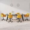 vidaXL Cadeiras de jantar girat&oacute;rias 6 pcs veludo amarelo