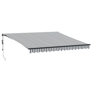 vidaXL Toldo retr&aacute;til autom&aacute;tico com LEDs 400x350 cm antracite/branco