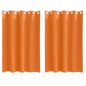 vidaXL Cortinas Blackout com Argolas 2 unid. Laranja Brilhante