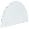 vidaXL Placa de Vidro para Lareira Transparente 800 x 500 mm Vidro