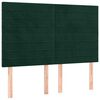 vidaXL Cama box spring c/ colch&atilde;o/LED 140x190 cm veludo verde-escuro
