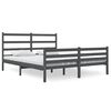 vidaXL Estrutura de cama 140x190 cm pinho maci&ccedil;o cinzento