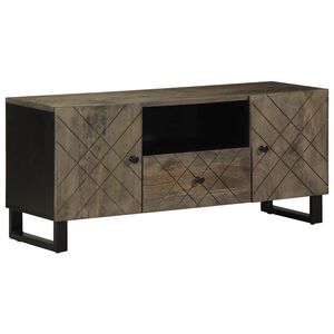 vidaXL M&oacute;vel de TV 105x33x46 cm madeira de mangueira maci&ccedil;a preto