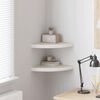 vidaXL Prateleiras canto parede 2 pcs 35x35x3,8 cm MDF carvalho/branco