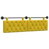 vidaXL Cabeceira Suspensa Amarelo 170 x 55 x 7 cm Veludo