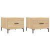 vidaXL Mesas de centro 2 pcs 50x50x40cm deriv. madeira carvalho sonoma