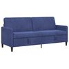 vidaXL Sofa com Armazenamento Azul Pol&iacute;cia 192 x 78 x 87 cm Poli&eacute;ster