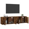 vidaXL M&oacute;veis de TV de parede 2 pcs 80x34,5x40 cm carvalho fumado